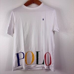Polo by Ralph Lauren White Tee with Colorful Logo